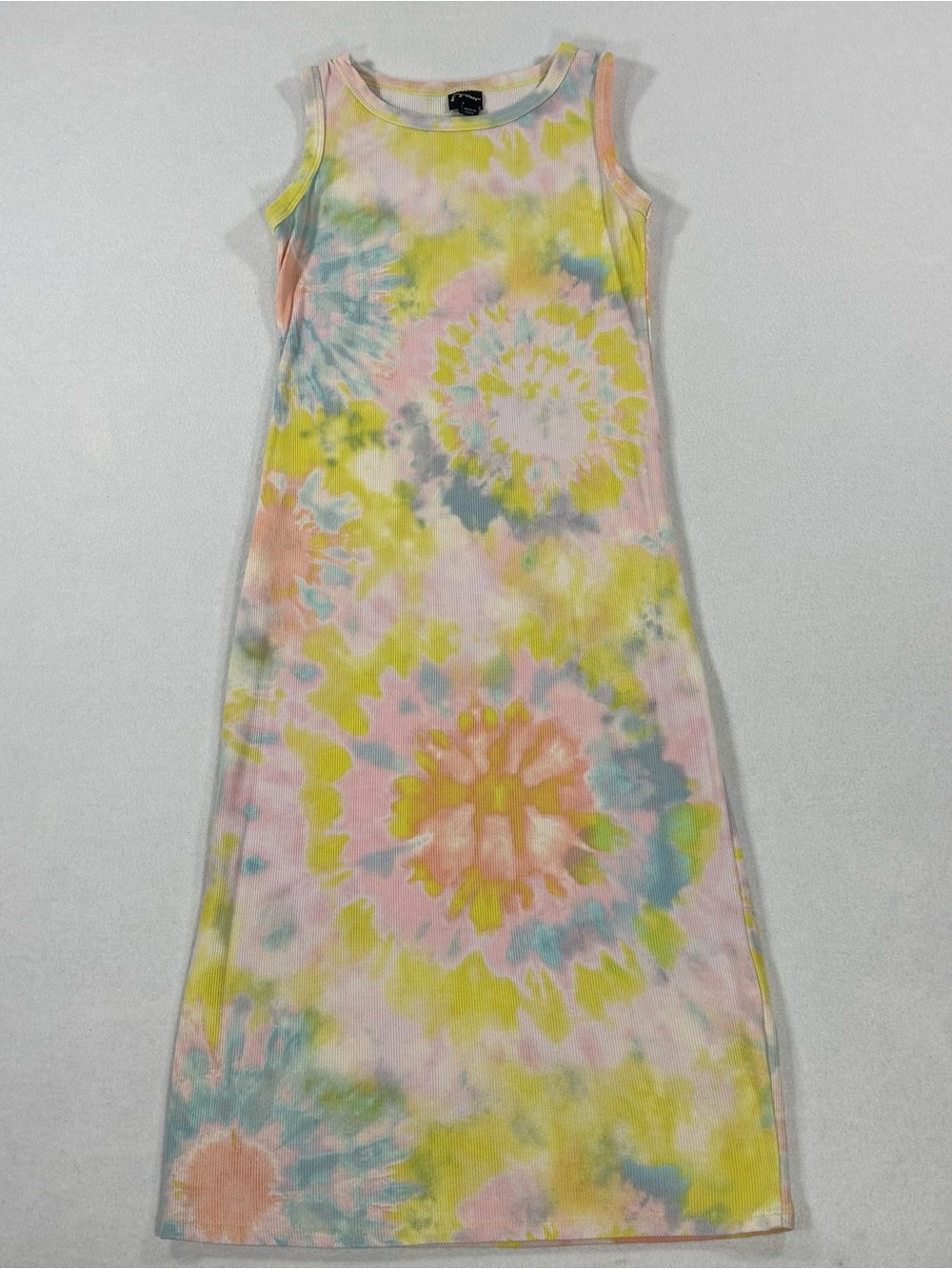 Art Class Girls’ Tie-Dye Multicolor Ribbed Tank Dress Size 6/6X Summer Casual